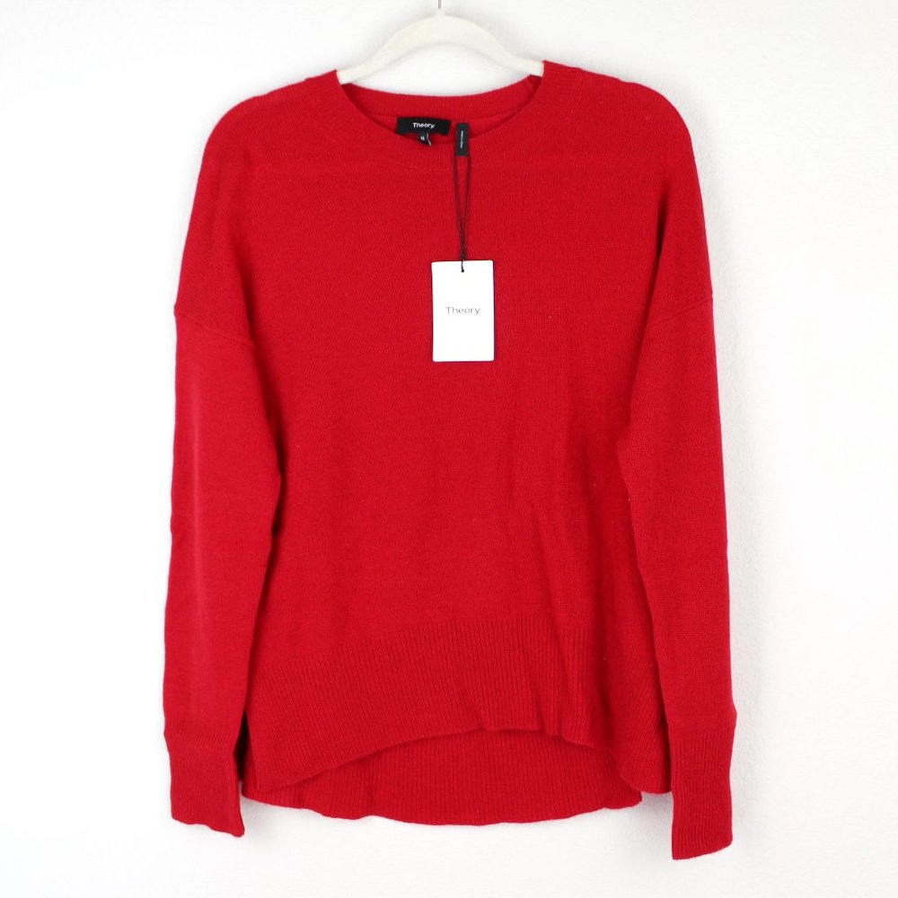 NWT THEORY Karenia Feather Cashmere Sweater - Picture 4 of 11